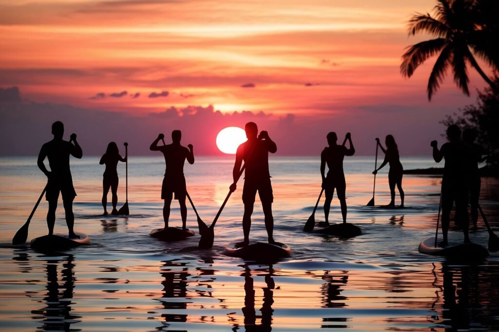 Standup-paddeling Teambuilding auf Mallorca